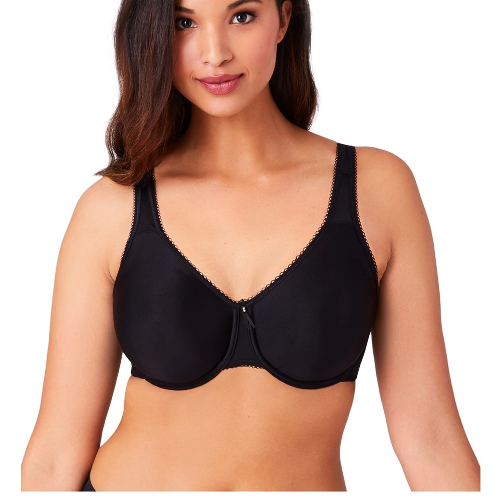 Basic Beauty Full Figure Seamless Underwire Bra - black